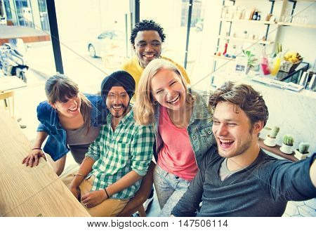 Groupie Together Teamwork Connection College Concept