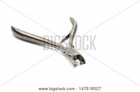 Accessories Tools of a manicure set on a white background