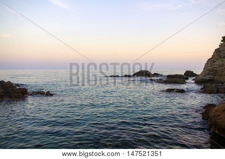 Beautiful Landscape Of The Sea Coast.