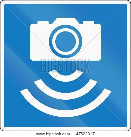 Danish Indicatory Road Sign - Speed Trap