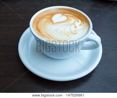 Morning cup of coffee in the street cafe