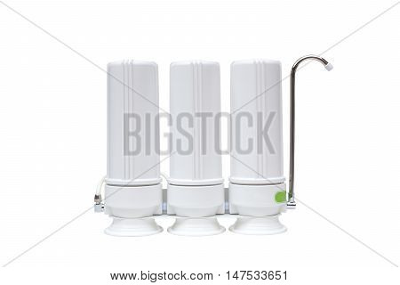 A water filter isolated on white background