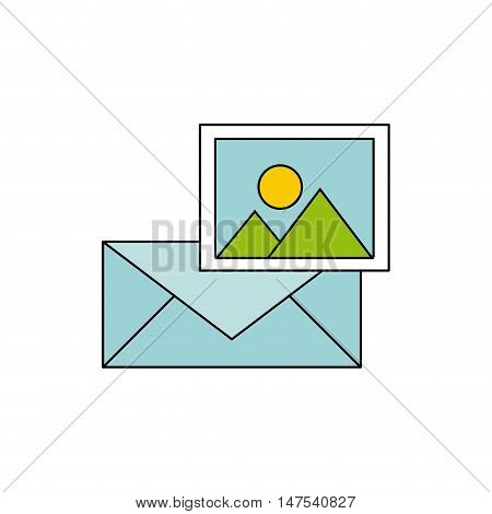 envelope message with social media icon vector illustration design