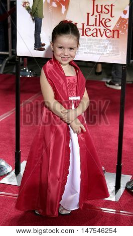 Alyssa Shafer at the Los Angeles premiere of 'Just Like Heaven' held at the Grauman's Chinese Theatre Hollywood, USA on September 8, 2005.