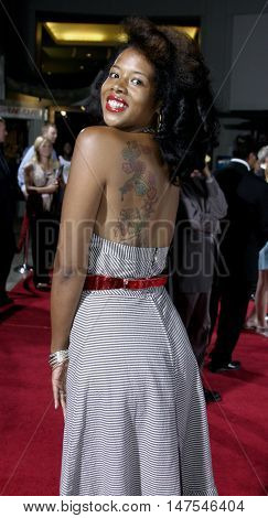 Kelis at the Los Angeles premiere of 'Just Like Heaven' held at the Grauman's Chinese Theatre Hollywood, USA on September 8, 2005.