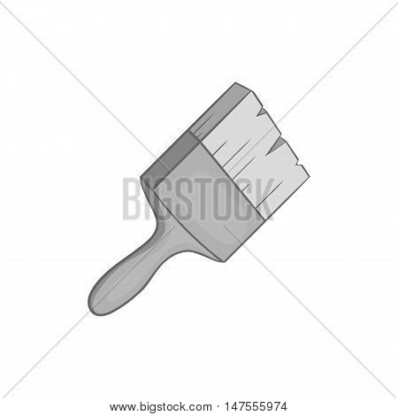 Paint brush icon in black monochrome style isolated on white background. Repair symbol vector illustration