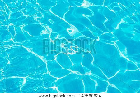 Sun reflections on the water of a pool.