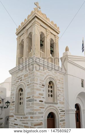 Marpissa's village local church at Paros island in Greece.
