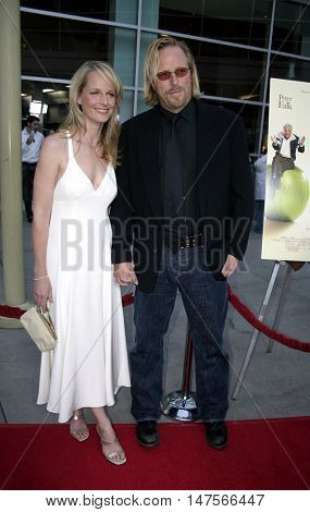 Helen Hunt and Matthew Carnahan at the Los Angeles premiere of 'The Thing About My Folks' held at the Arclight, Hollywood, USA on September 7, 2005.