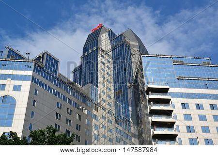 Moscow, Russia -03 June 2016. The administrative complex of OAO Russian Railways on the street Kalanchevskaya