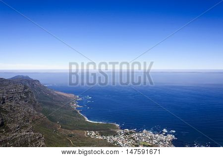 The seaside scenery in the mist,Capetown,South Africa