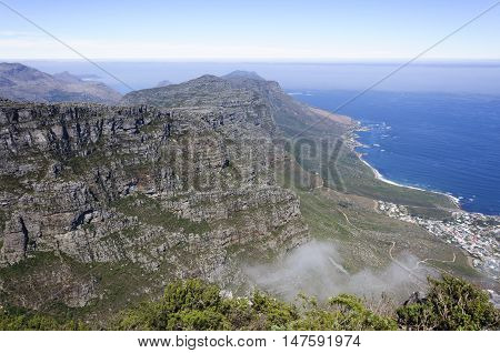 The seaside scenery with blue skyt, Capetown, South Africa