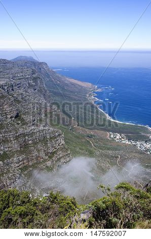 The seaside scenery with blue skyt, Capetown, South Africa