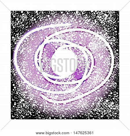 Space galaxy on white background. Vector illustration.