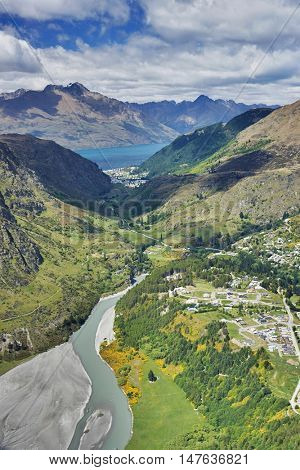Road winding through mountains