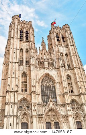 Cathedral Of St. Michael And St. Gudula  Is A Roman Catholic Church In Brussels, Belgium.