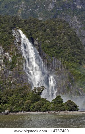 Lady Bowen Falls, Milford Sound, New Zealand