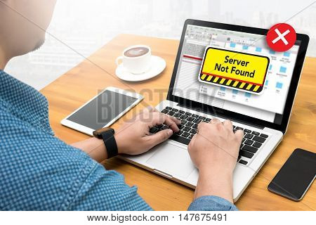 Computer Server Not Found Error Inaccessible