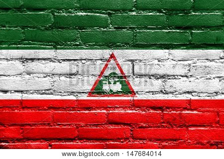 Flag Of Joao Neiva, Brazil, Painted On Brick Wall