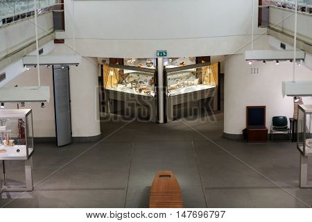 ROME, ITALY - JUNE 12, 2015: The baths of Diocletian (Thermae Diocletiani) in Rome. Italy