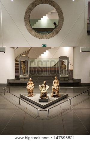 ROME, ITALY - JUNE 12, 2015: The baths of Diocletian (Thermae Diocletiani) in Rome. Italy