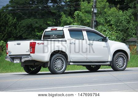CHIANGMAI, THAILAND - AUGUST 18, 2016: Private Isuzu Dmax Pickup Truck. On road no.1001 8 km from Chiangmai city.