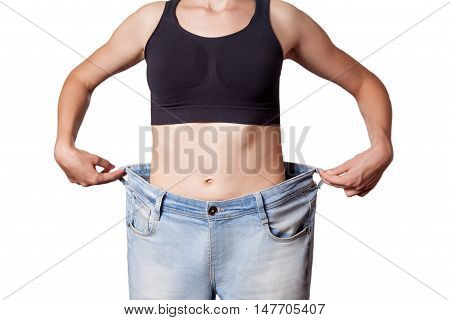 Diet Concept And Hanppy Woman
