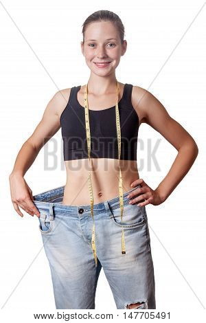 Diet Concept And Hanppy Woman