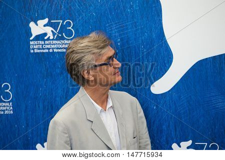  Wim Wenders  at the photocall for Les beaux jours d'aranjuez at the 2016 Venice Film Festival.
September 1, 2016  Venice, Italy
