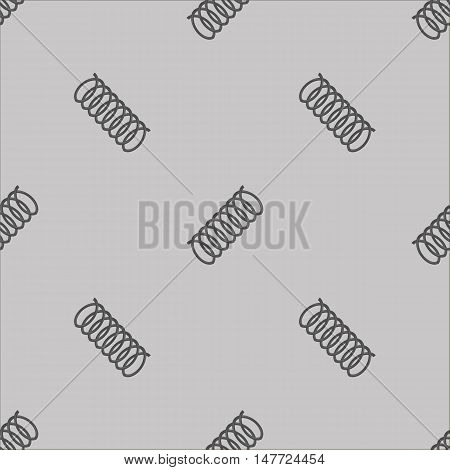 Metal Grey Spring Seamless Pattern on White Background
