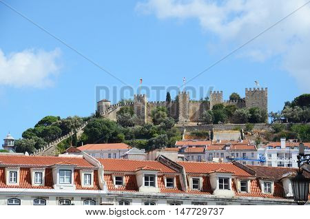 São Jorge castle in Lisbon, one of the most visited tourist attractions