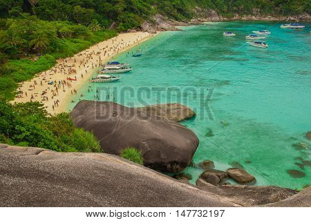 Beautiful nature of Thailand blue sea sky