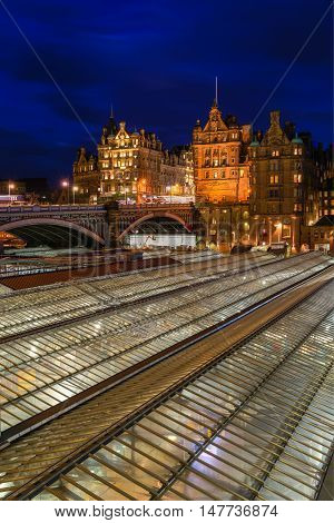 Old Town Of Edinburgh At Night