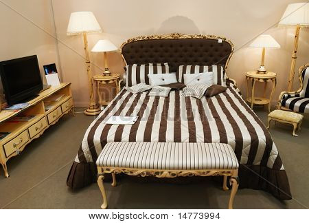 Classic luxury expensive bedroom interior