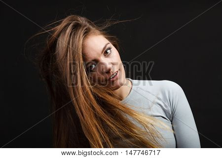 Sport Fit Woman In Thermal Clothes.