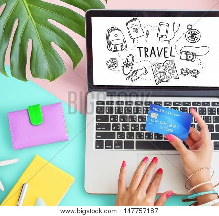 Holiday Travel Icon Vacation Concept