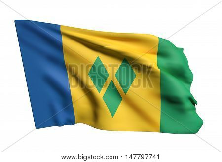 Saint Vincent And The Grenadines Flag Waving