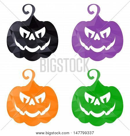 Halloween Pumpkins Low Poly