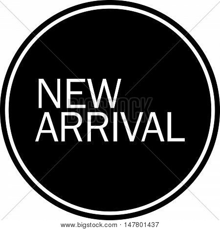 Simple Circle Round New Arrival Label or Icon
