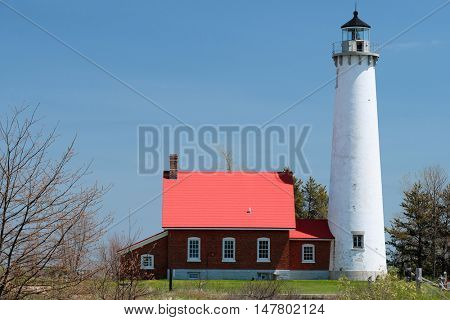 Tawas Point Lighthouse, built in 1876, Lake Huron, Michigan, USA