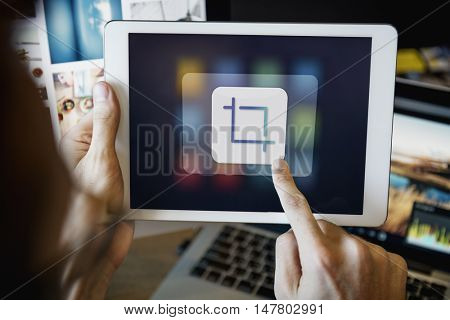 Crop Adjust Design Resize Trim Editing Graphic Concept