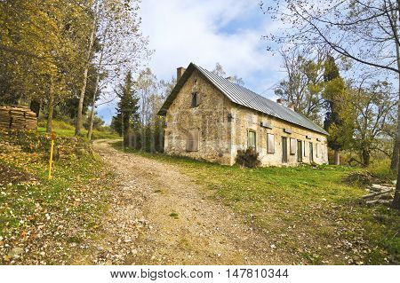 abandoned house of Tatoi Palace, the place where stayed the former greek Royal family