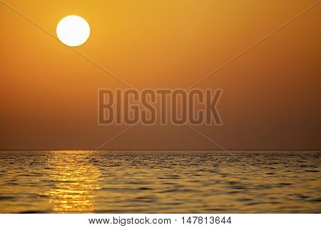 New day over the sea. A tropical sunrise with lots of natural copy space. So many connotations for travel and spirituality.