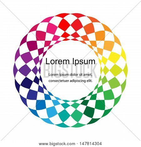 Colorful Circle of Cells Expanding from the Center.  Template for Fliers, Banners, Badges, Posters, Stickers and Colorful Circle of Cells Expanding from the Center.  Template for Fliers, Banners, Badges, Posters, Stickers and Advertising Actions. Abstract
