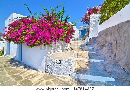 traditional architecture of Cyclades at Apollonia Sifnos Greece