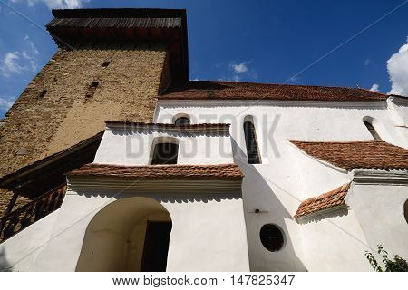 Viscri Fortified Church nearby Sighisoara Romania Transylvania