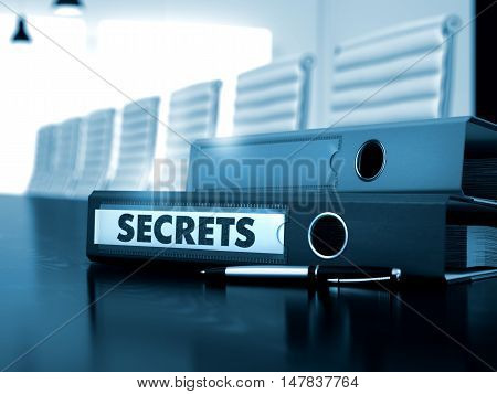 Secrets. Illustration on Toned Background. Secrets - Business Concept. Secrets - Business Concept on Toned Background. 3D Render.
