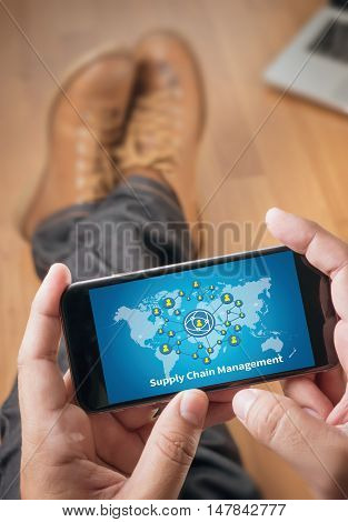 Scm Supply Chain Management Concept