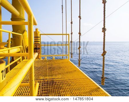 Good weather in offshore oil and gas industry.Oil and gas platform in the gulf or the sea, The world energy, Offshore oil and rig construction.