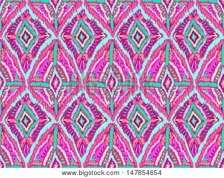 Ethnic ornament pattern. Abstract boho style background. Hippie fashion fabric. Vector seamless texture for web design wrapping paper clothes or interior textile.